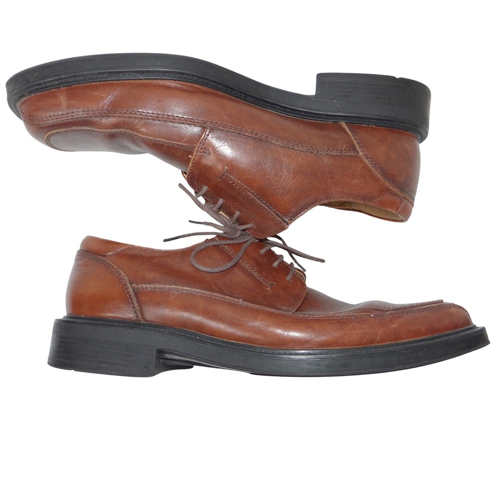 Dockers Mens Brown Leather Square Toe All Motion Comfort Oxford Shoes 9M